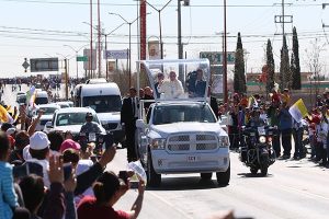 Pope Francis in Ciudad Juárez, Mexico.