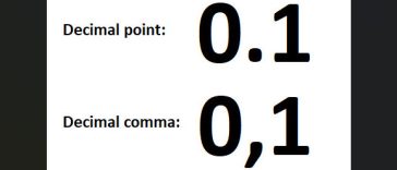 Decimal point and decimal comma.