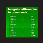Irregular tú commands