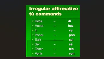Irregular tú commands
