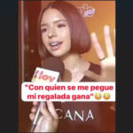 Singer Ángela Aguilar saying con quien se me dé la regalada gana during an interview.