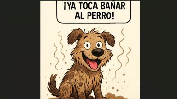ya toca bañar al perro